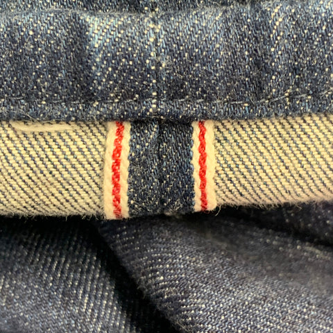 ISAIA Size 32 Blue Cotton Selvedge Twill Skinny Jeans
