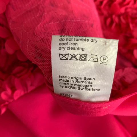 AKRIS Size 4 Pink Polyester Textured Shift Dress