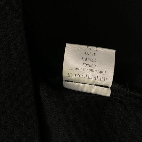 JULIETTE OZOUF Size M Black Wool Blend Textured Knee Length Dress