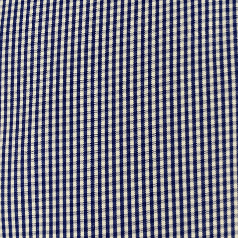 LANVIN Size 38 Blue White Gingham Cotton Short Sleeve Shirt