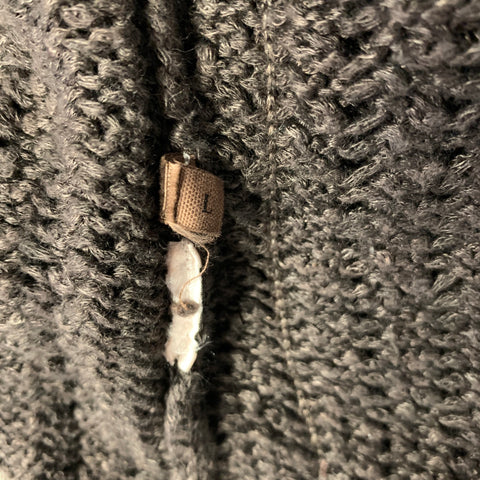 MR P. Size L Brown Mahagony Knit Linen Shawl Collar Cardigan