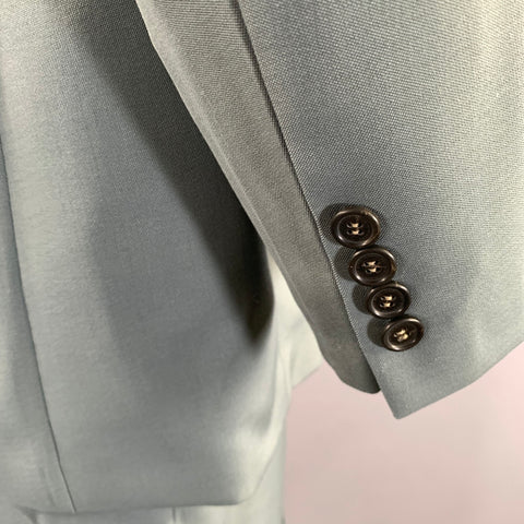 STELLA McCARTNEY Green Grey Viscose Blend Peak Lapel Suit