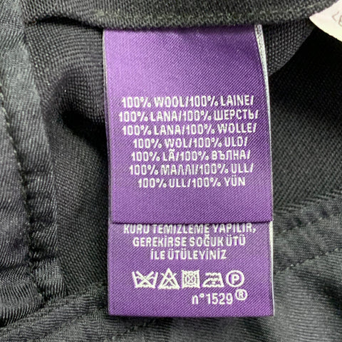 RALPH LAUREN COLLECTION Size 6 Black Wool Twill Bib Dress Pants