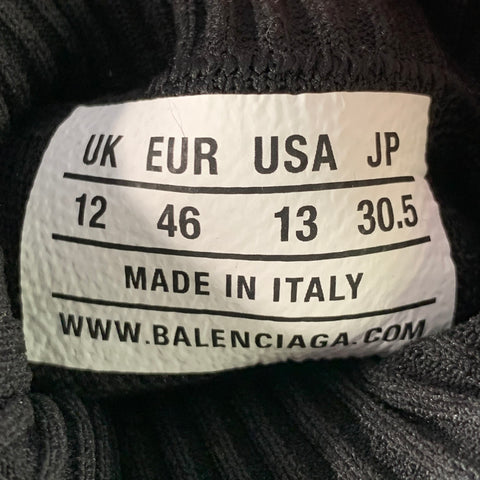 BALENCIAGA Size 13 Speed 3.0 Black Polyester Blend Knit Sock Sneakers