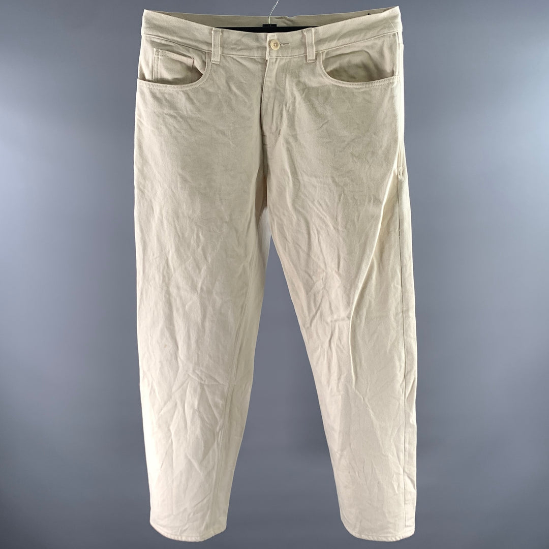DANA LEE BROWN Size L Cream Cotton Pants