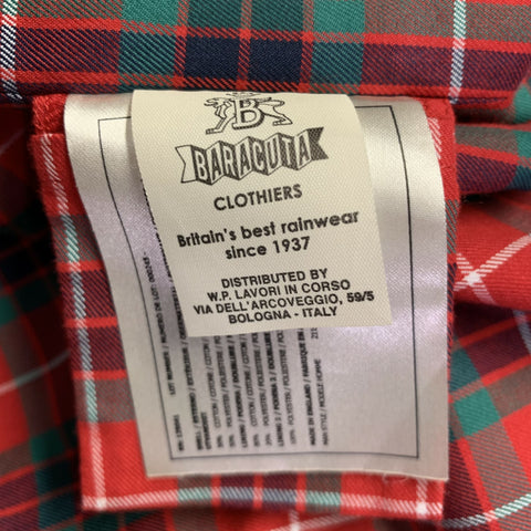 BARACUTA Blouson zippé en coton et polyester vert, taille 40