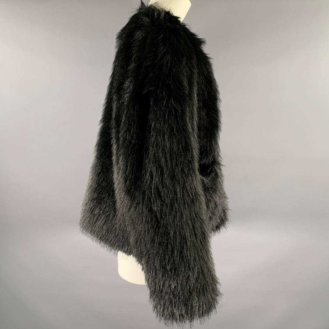 THE FRANKIE SHOP Size One Size Black Polyester Textured Cropped Jacket