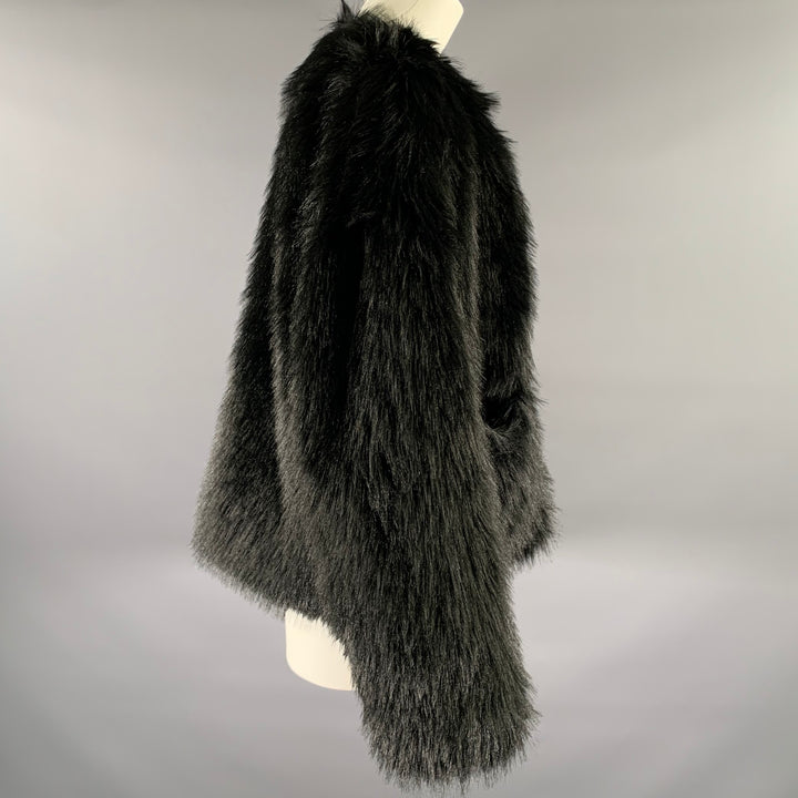 THE FRANKIE SHOP Size One Size Black Polyester Textured Cropped Jacket