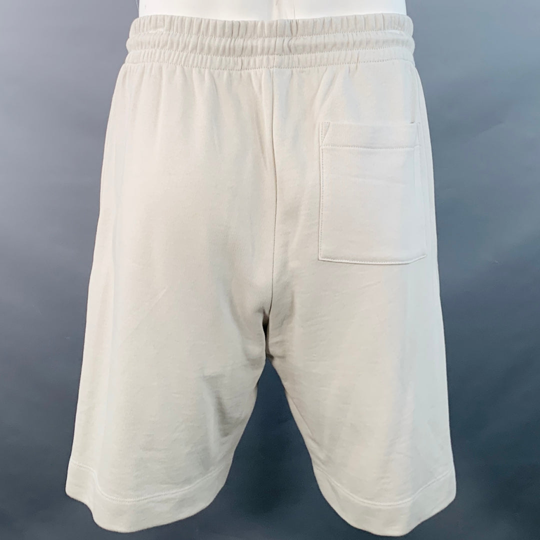 DRIES VAN NOTEN Size L Grey Cotton Drawstring Gym Shorts