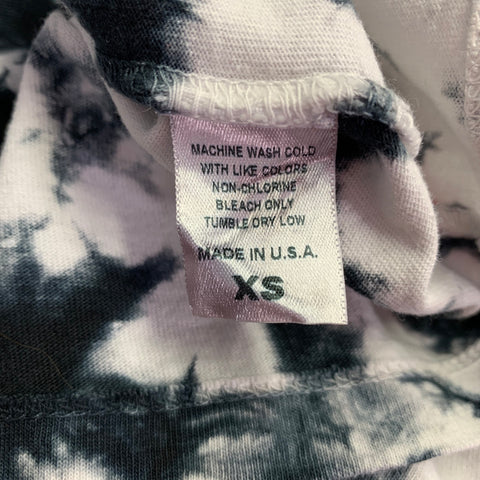 R.SWIADER Size XS White Indigo Tie Dye Cotton Crew Neck T-shirt