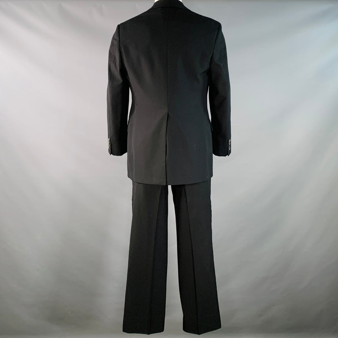POLO by RALPH LAUREN Size 40 Regular Black Wool Peak Lapel Suit