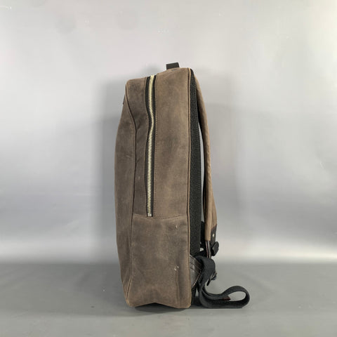 JACK SPADE Grey Gunmetal Shimmer Waxed Cotton Backpack bag