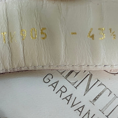 VALENTINO Sandales à lanières en cuir brodé multicolore, taille 10.5, couleur naturelle