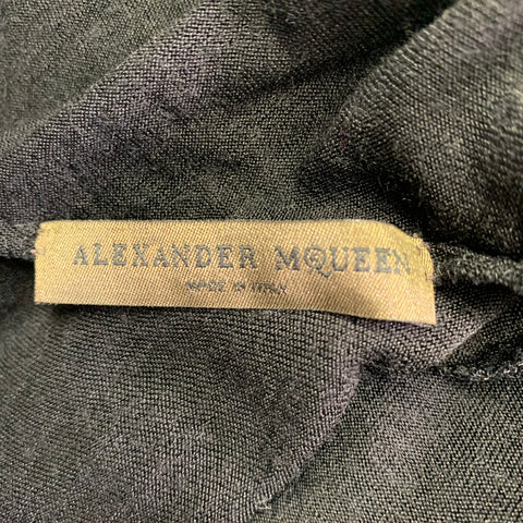 ALEXANDER MCQUEEN Size 4 Black Viscose Blend Cowl Collar Pullover