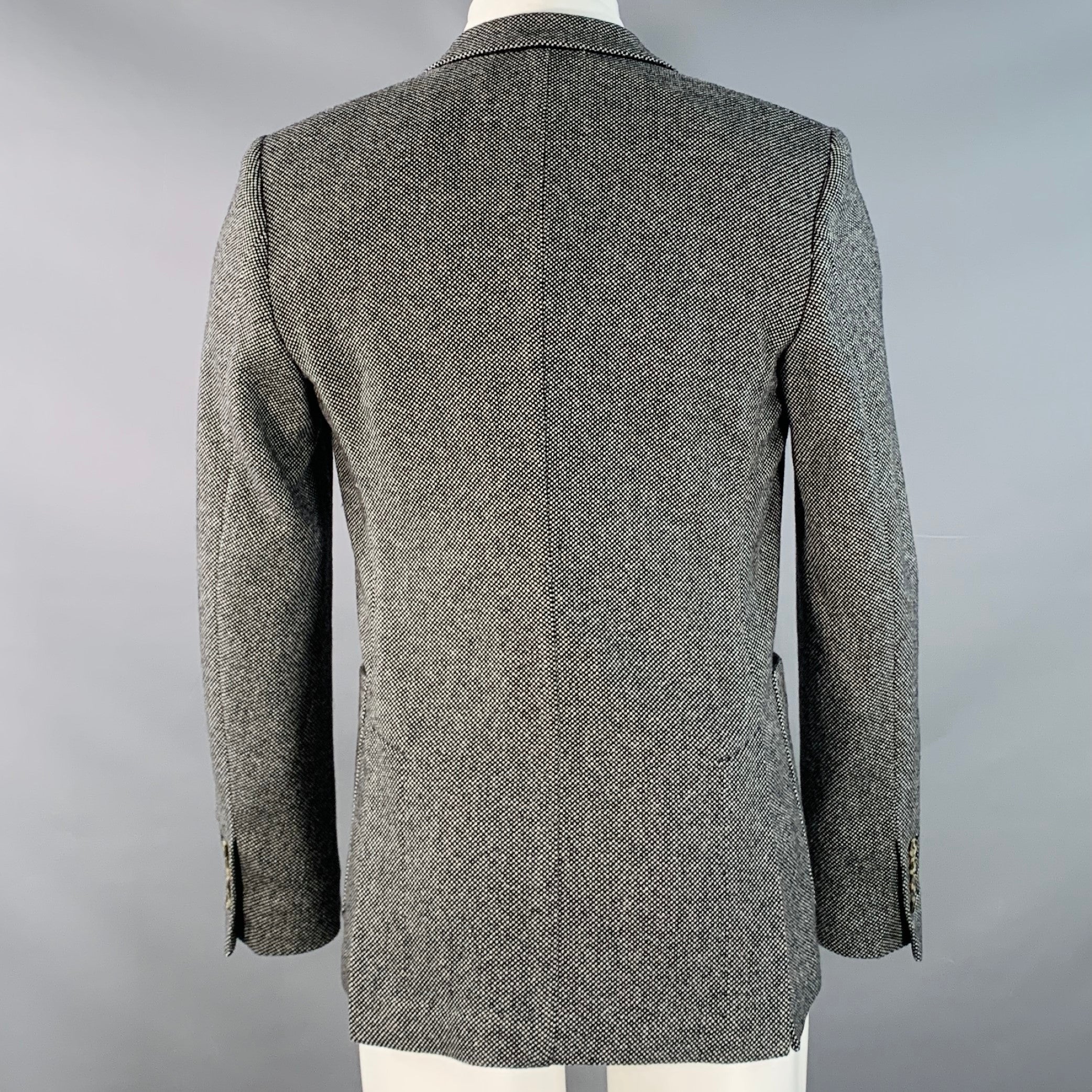AMI by ALEXANDRE MATTIUSSI Size 36 Black Grey Woven Wool Blend