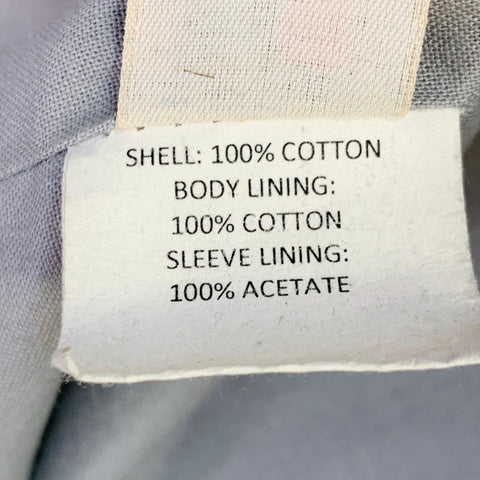 GOLDEN BEAR Size L Grey Corduroy Cotton Curved Cutaway Shirt Jacket