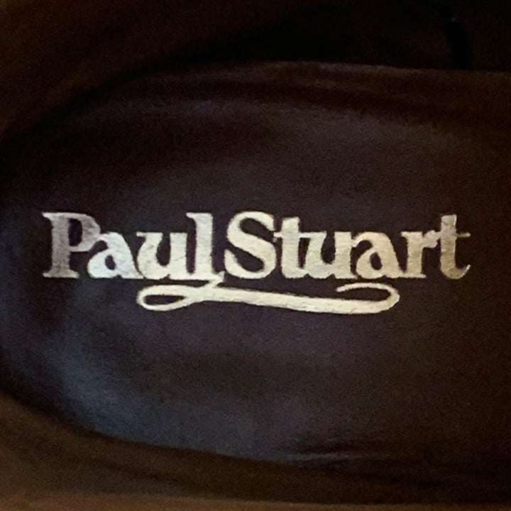 PAUL STUART Size 7.5 Black Tan Leather Side Zipper Riding Boots