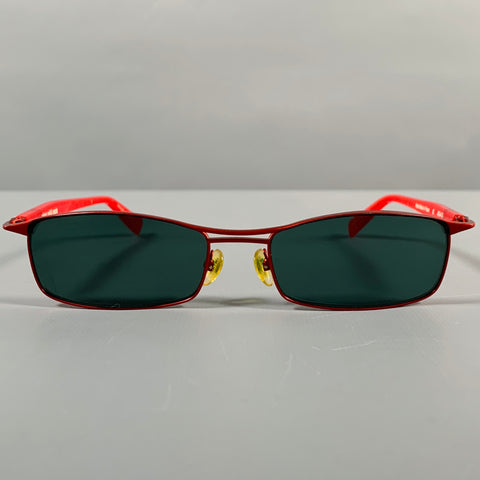 ALAIN MIKLI Red Metal Sunglasses