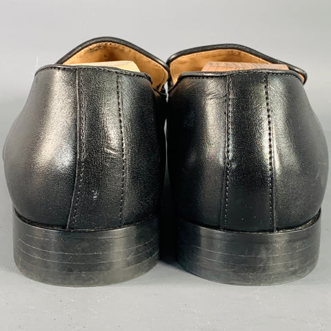 3DM LIFESTYLE Size 11 Venetian Black Calfskin Leather Slip On Loafers