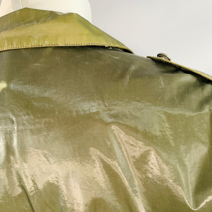 MR & MRS Size XS Green Olive Shimmery Cotton Blend Parka Jacket