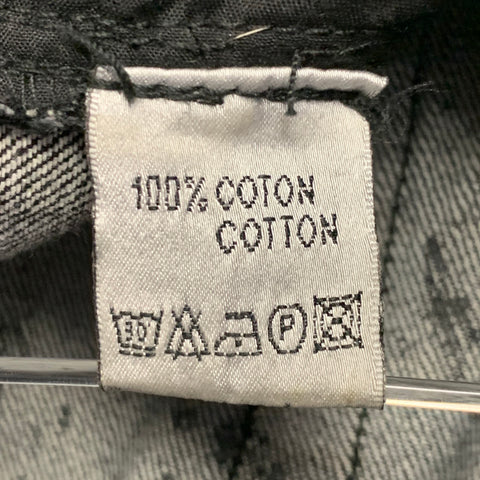 DIOR HOMME Size 32 Black Distressed Cotton Button Fly Jeans