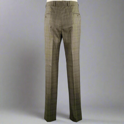 JOSEPH ABBOUD Size 42 Green Charcoal Grey Glenplaid Wool Suit