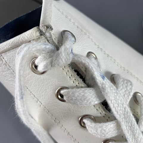 PS by PAUL SMITH Size 11 Miyata White Navy Leather Low Top Sneakers