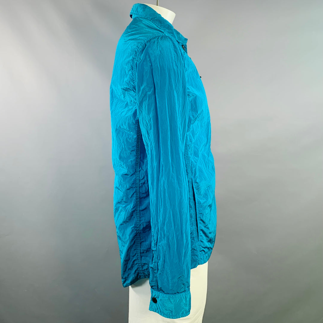 STONE ISLAND Size XXL Aqua Blue Polyamide Windbreaker Jacket