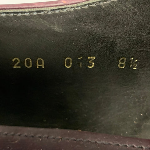PRADA Size 9.5 Burgundy Leather Double Monk Strap Loafers