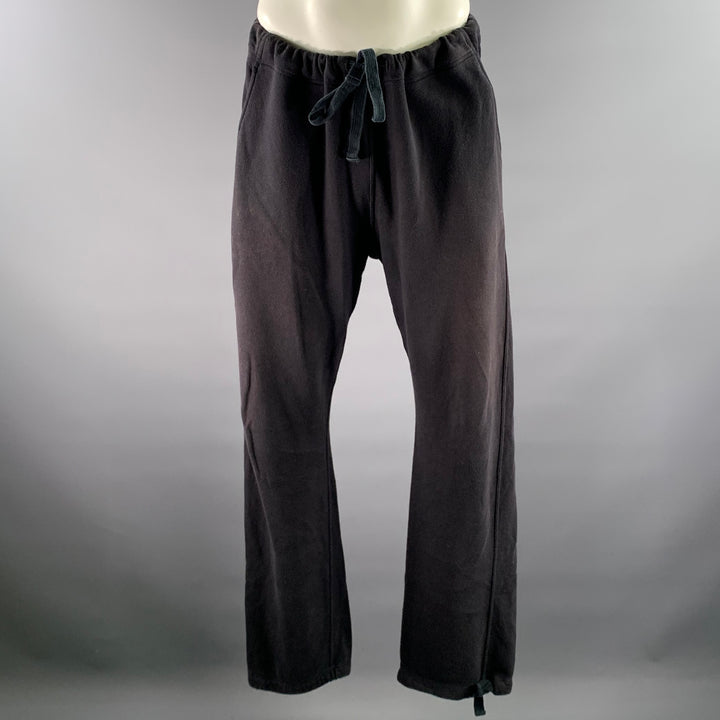 VISVIM Size S Black Washed Cotton Cashmere Sweatpants