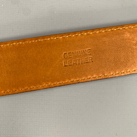 COLE HAAN Size 38 Brown Textured Suede Belt