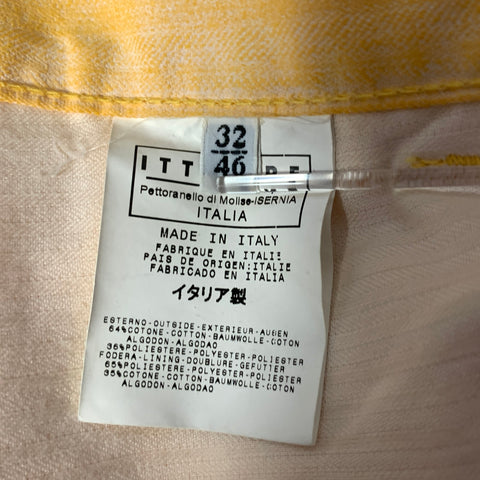 VERSUS by GIANNI VERSACE Vintage Size 32 Yellow Cotton Blend Pants