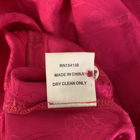 STAUD Size XS Pink Viscose Rayon Jacquard Ballon Overalls & Jumpsuits