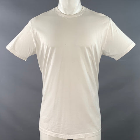 GIVENCHY Size XXS White Logo Cotton Silk Crew Neck T-shirt