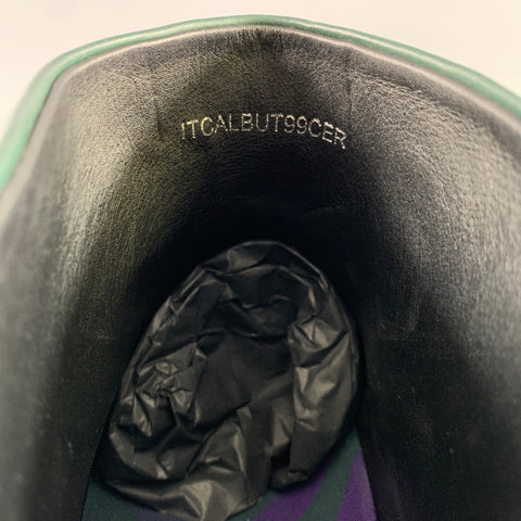 BURBERRY Size 8.5 Green Leather Pull On Boots