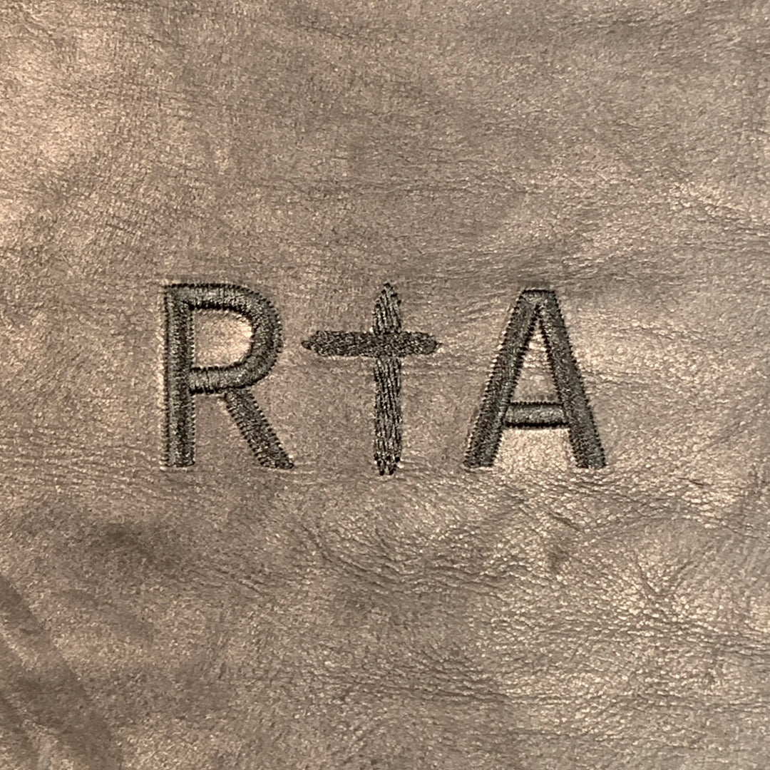RtA Size 30 Black Leather Jean Cut Slim Tapered Casual Pants