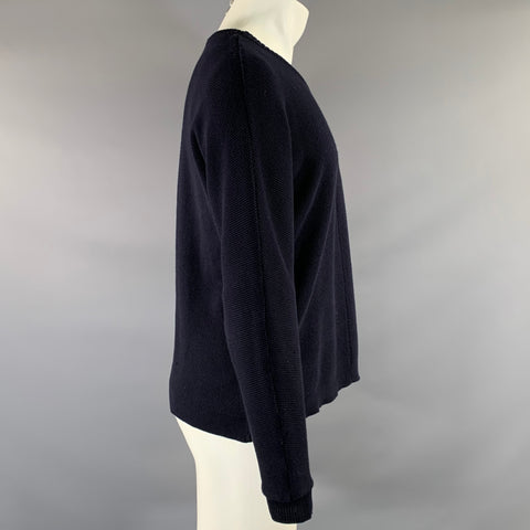 STEPHAN SCHNEIDER Size M Navy Knit Cotton Crew Neck Sweater