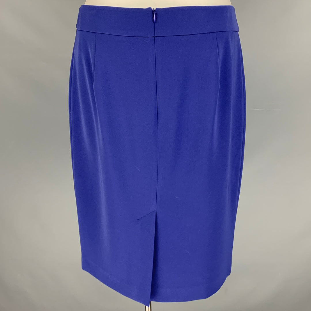ARMANI COLLEZIONI Size 12 Blue Pencil Skirt