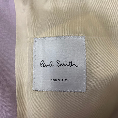 PAUL SMITH Chest Size 38 Lavender Wool Blend Notch Lapel Sport Coat