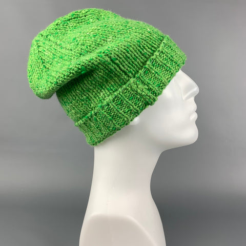 NEW SCOTLAND Green Knit Cashmere Beanie