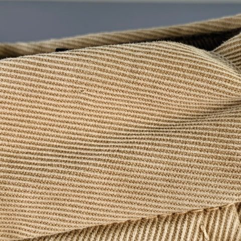 DE CORATO Size 36 Khaki Cotton Blend Twill Flat Front Casual Pants