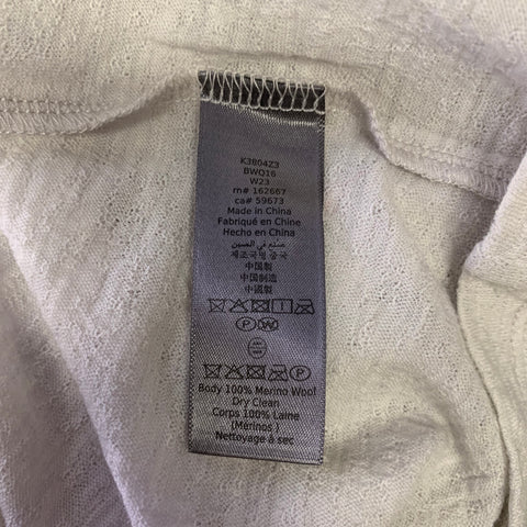 JOHN VARVATOS Size L Grey Knitted Wool Long Sleeve Polo