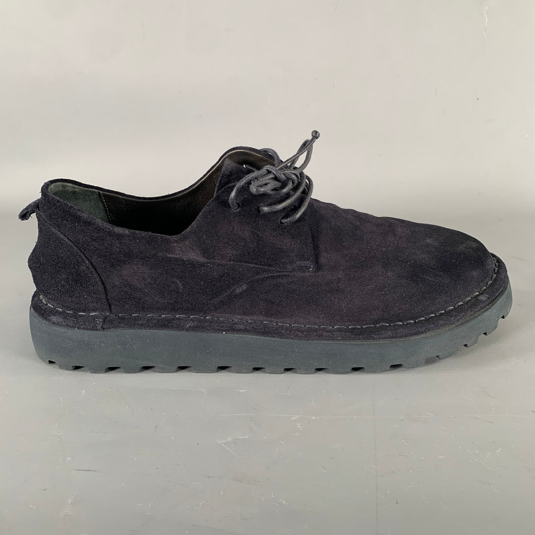 MARSELL Size 9 Navy Suede  Lace Up Shoes