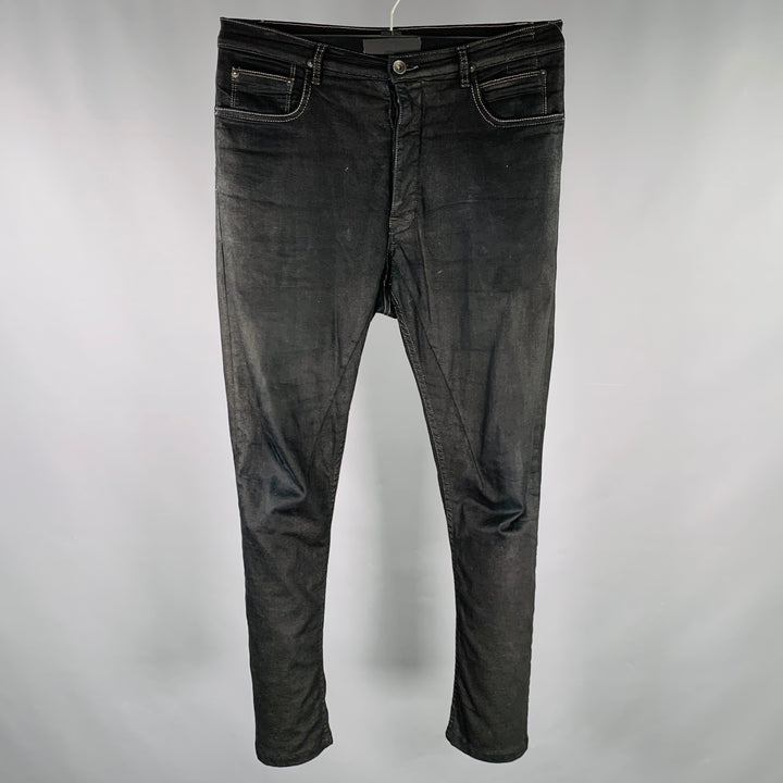 DRKSHDW Size 32 Torrence Cut Black Cotton Blend Button Fly Jeans