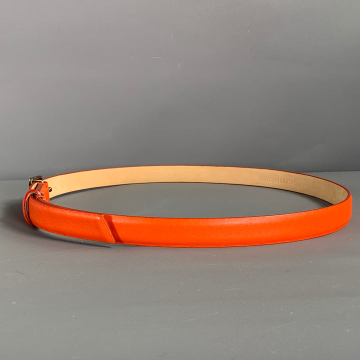 AKRIS Waist Size 38 Orange Leather Belt
