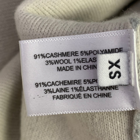 PROENZA SCHOULER Taille XS Gris chiné Mélange Cachemire Col Rond Grandes Poches Pull