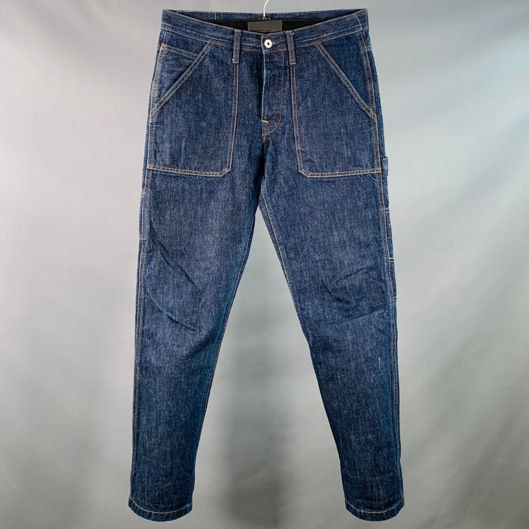 WALLACE & BARNES Size 30 Indigo Denim Twill Tapered Carpenter Jeans