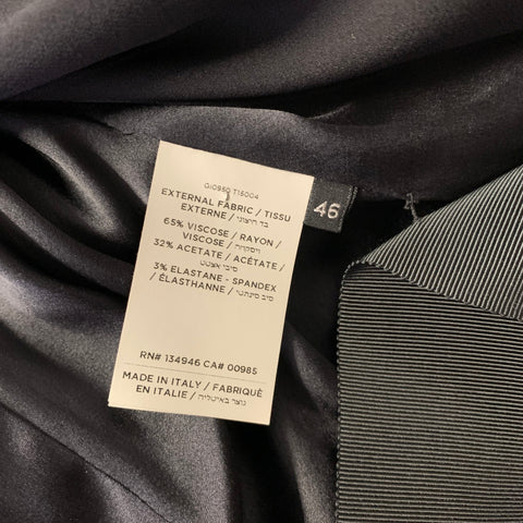 TOM FORD Size 10 Black Viscose Ruffled Peak Lapel Jacket Indoor Blazer