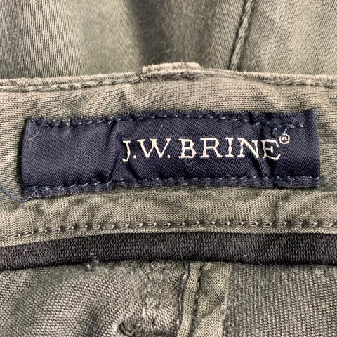 J.W. BRINE Size 35 Green Olive Cotton Blend Cargo Casual Pants
