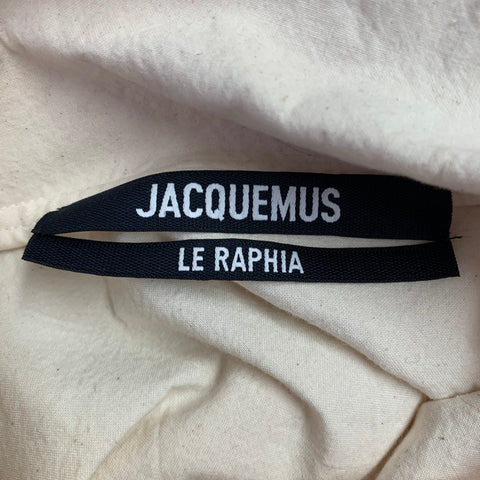 JACQUEMUS Size 44 Cream Cotton Pullover Long Sleeve Shirt